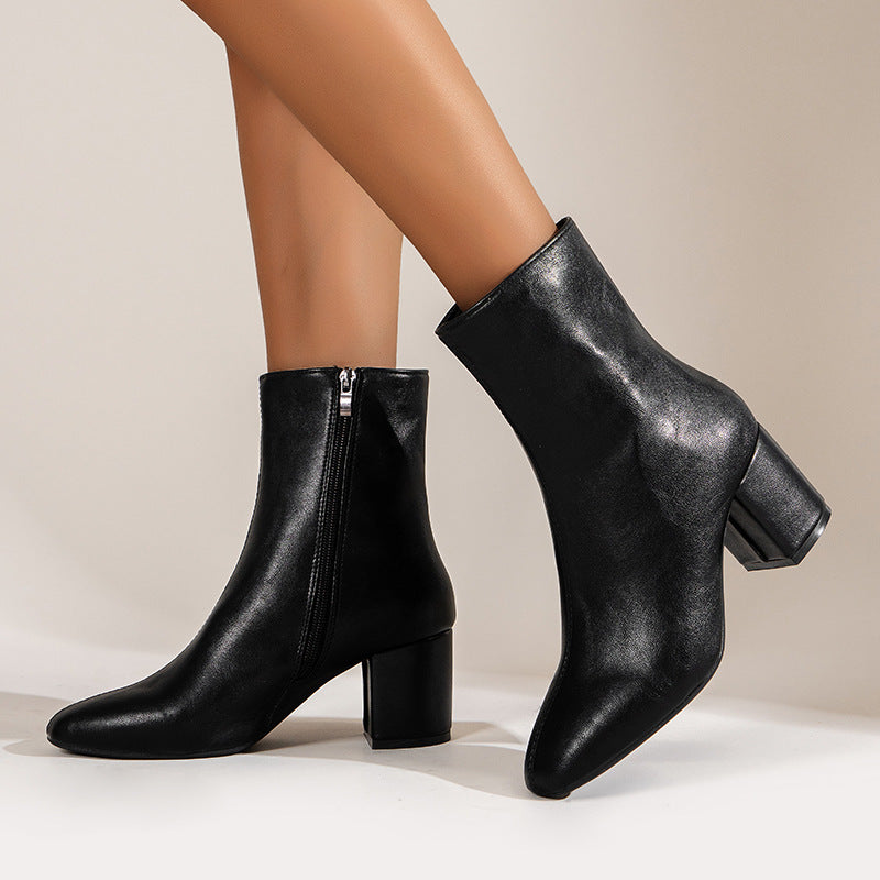 Chunky Heel Boots