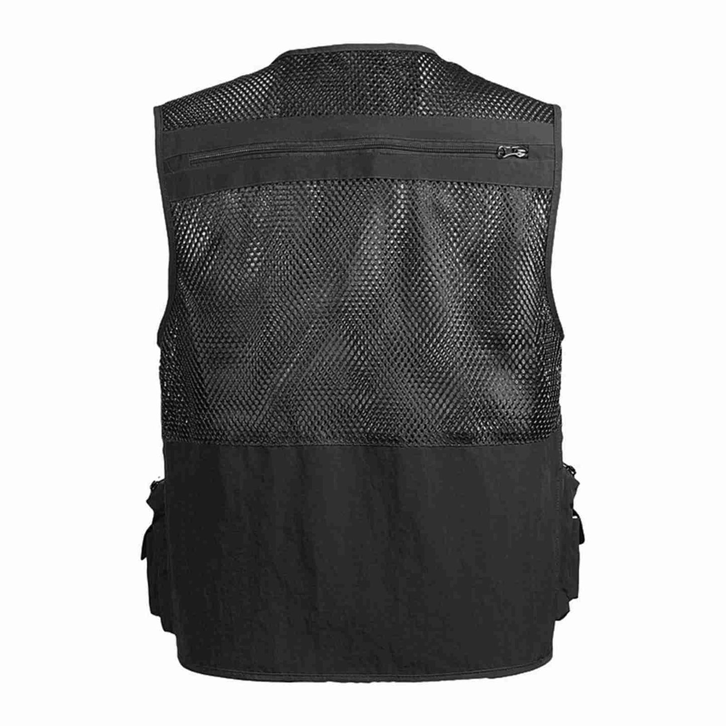 Fishing Vest Breathable Fishing Travel Mesh Vest with Zipper Pockets Summer Work Vest for Outdoor Activities